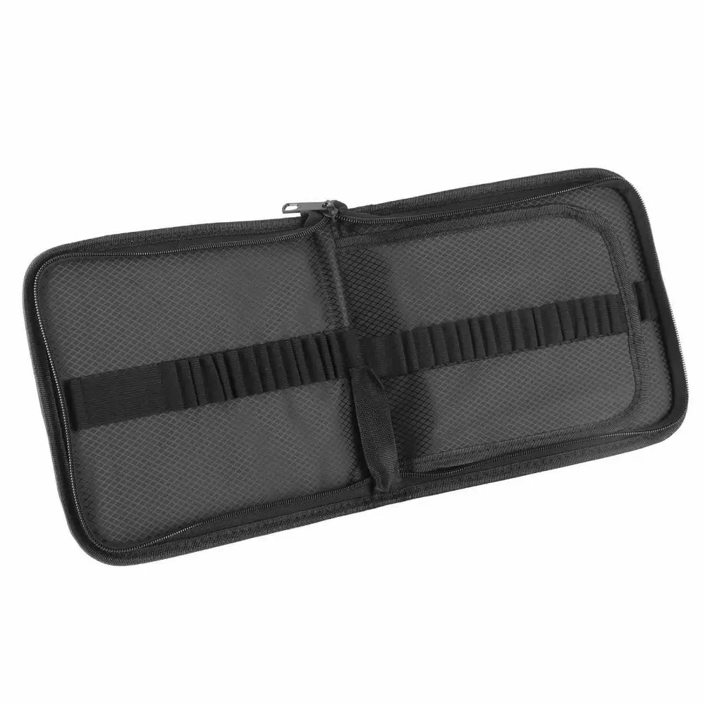 72/120 슬롯 연필 케이스 캔버스 소재 탄성 스트랩 아트 연필 케이스 휴대용 블랙 대용량 연필 케이스