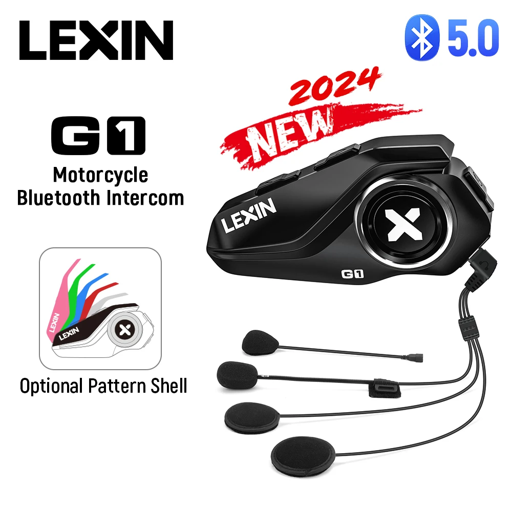 2024 новые мотоциклетные bluetooth-наушники Lexin G1 для шлема, Bluetooth 5,0, динамики высокой четкости, обновление качества звука