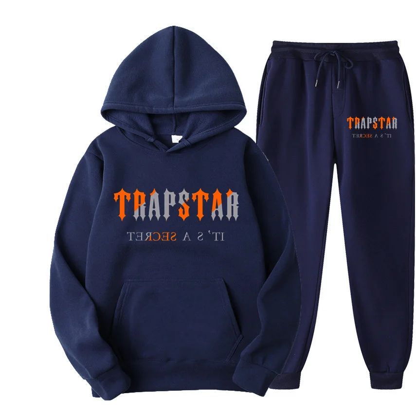 Autumn/winter Brand Trapstar Tracksuit Men's Hoodie Sets Fashion Fleece