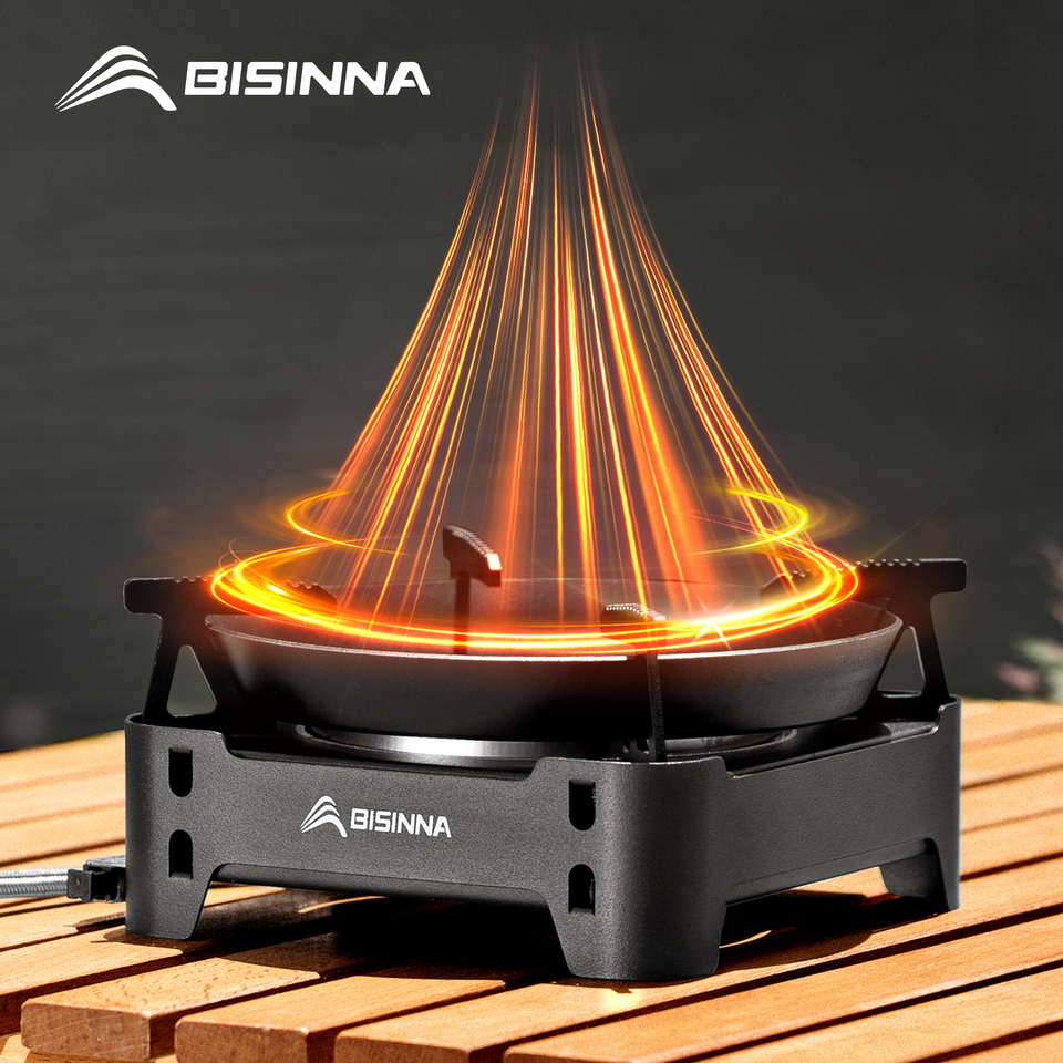  BISINNA Camping Gas Stove 3600W High-power Infrared Card Stove Portable Lightweight Split Type Gas Burner Outdoor Picnic Hiking 
