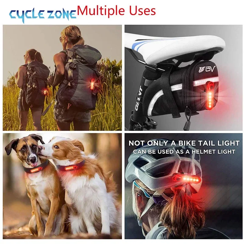 USB Rechargeable LED Bike Tail Light - Bright Rear Safety Light