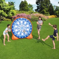 mini 1.6m H Inflatable Dart Board Soccer Game PVC Inflatable Football Shooting Dart Board With Air bump for kids 1