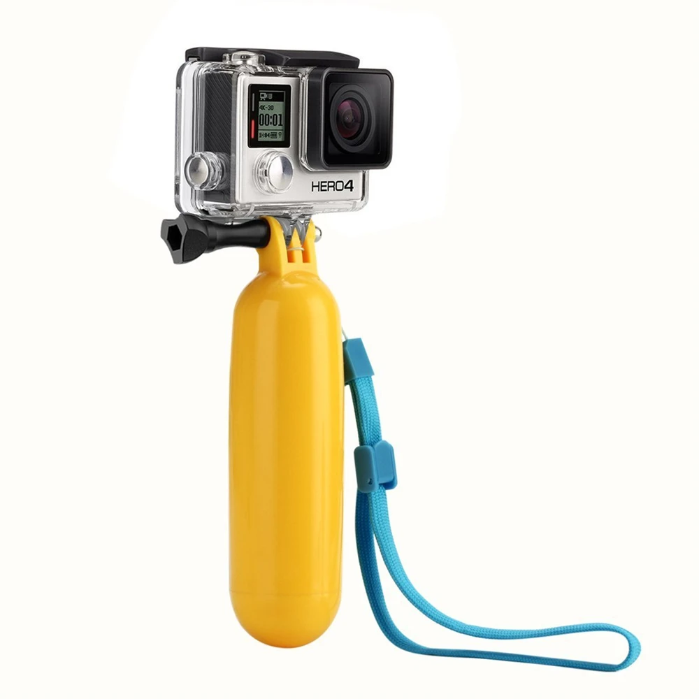 Galleggiante Bobber Per Gopro Handle Handheld Stick Monopiede Hand Grip Floaty Cinturino Da Polso Per Xiaomi Camera Yi Sony Sjcam Sj