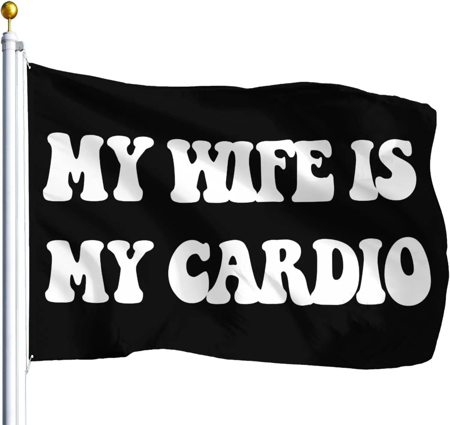 

Flagnshow 100% Polyester My Wife Is My Cardio Flags