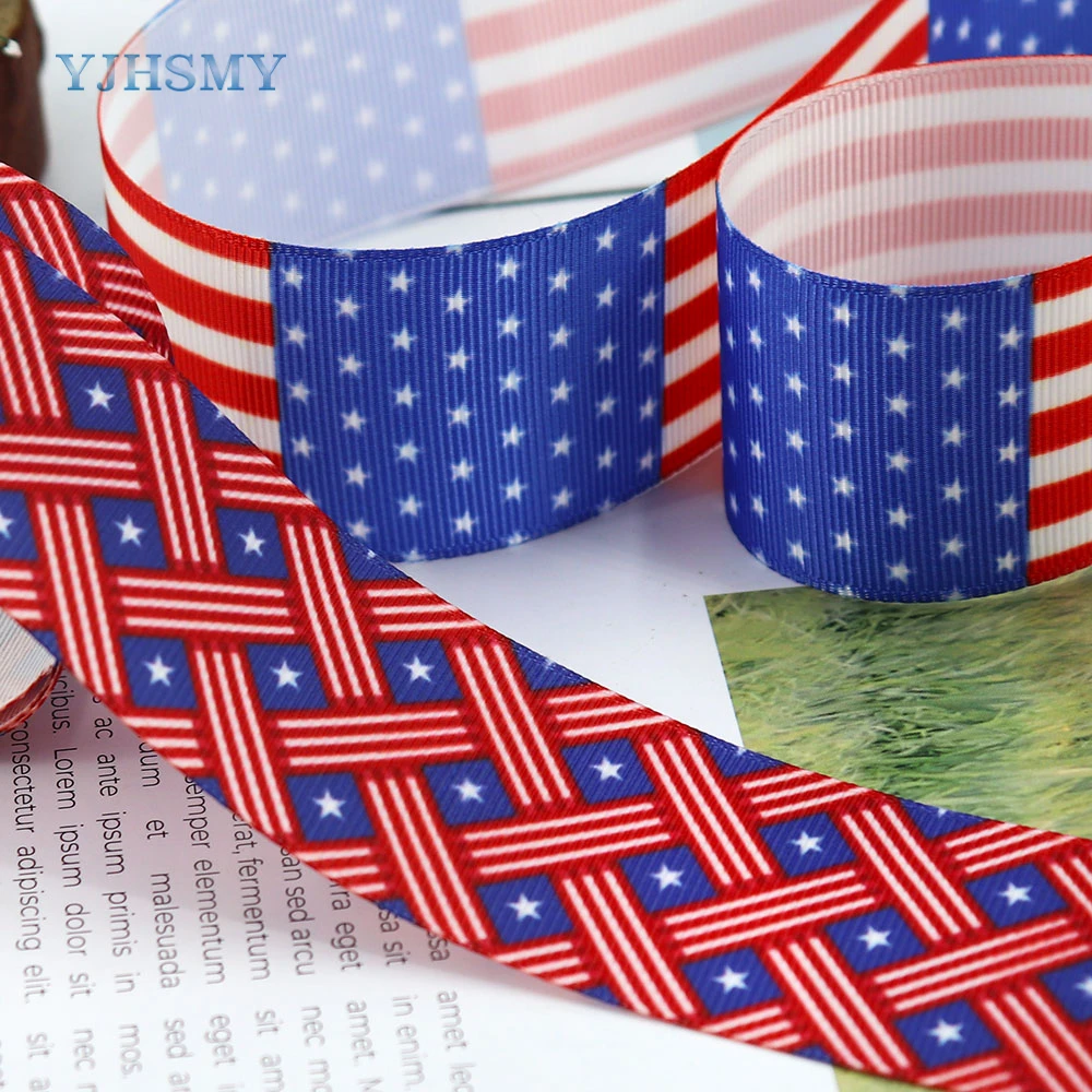 4th of July Grosgrain Ribbons 1-1/2&lsquo;&rsquo; Patriotic Ribbon,Use for Memorial Day,President's Day,Veterans Day,Wreath Decorations