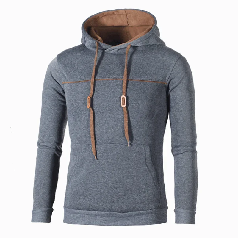 Autumn Winter KPOP Fashion Style Harajuku Slim Fit Tops Loose Casual All Match Outerwear Solid Long Sleeve Hooded Sweatshirt