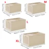 Foladable Oxford Cloth Window Visible Clothing Covered Storage Box, Household Clothing Fabric Storage Box, Large Organizing Box 2