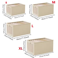 Foladable Oxford Cloth Window Visible Clothing Covered Storage Box, Household Clothing Fabric Storage Box, Large Organizing Box 2