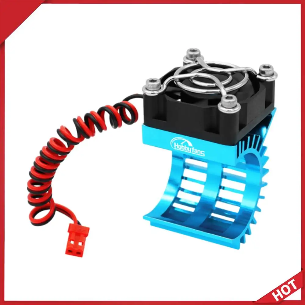 Dissipateur thermique moteur RC avec ventilateur - Bleu 47x30x26mm