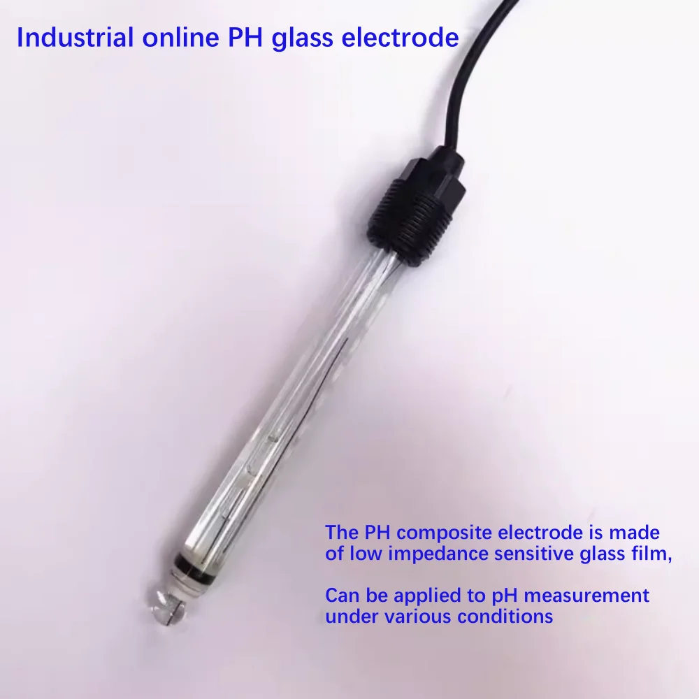 Industrial on-line high temperature PH glass electrode, strong acid and strong base PH electrode, corrosion resistant PH probe 2