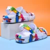 Couple Style Men's and Women's Clogs Sandals Slippers Inkjet Pattern Air Cushion Breathable Beach Sandals Outdoor Thick-Soled Mu 5