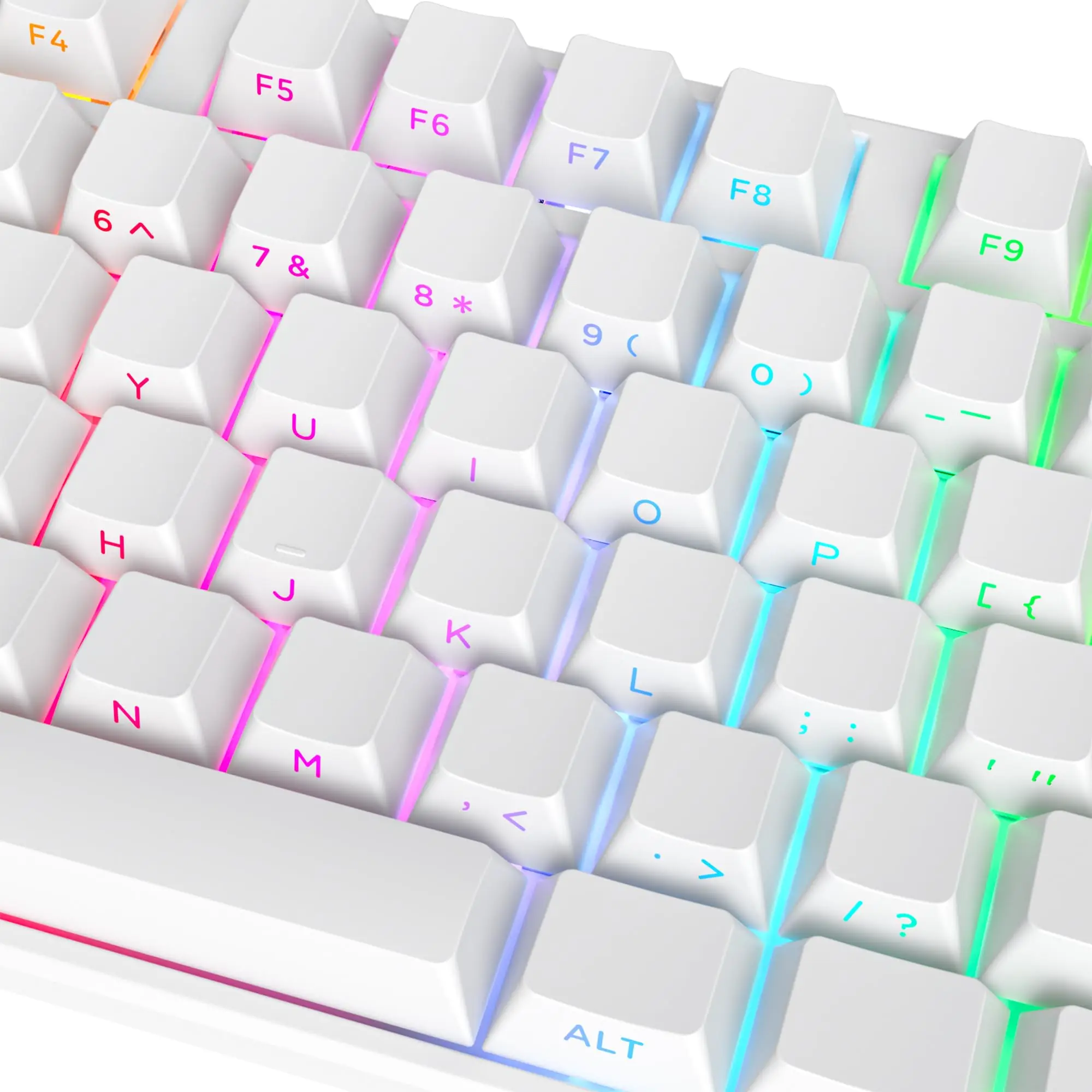Perfil Pbt Keycap do Oem Lado Branco Impresso Keycap Brilho Dobro do Tiro Através de Keycaps 136 Chaves para Interruptores do mx Teclados Mecânicos