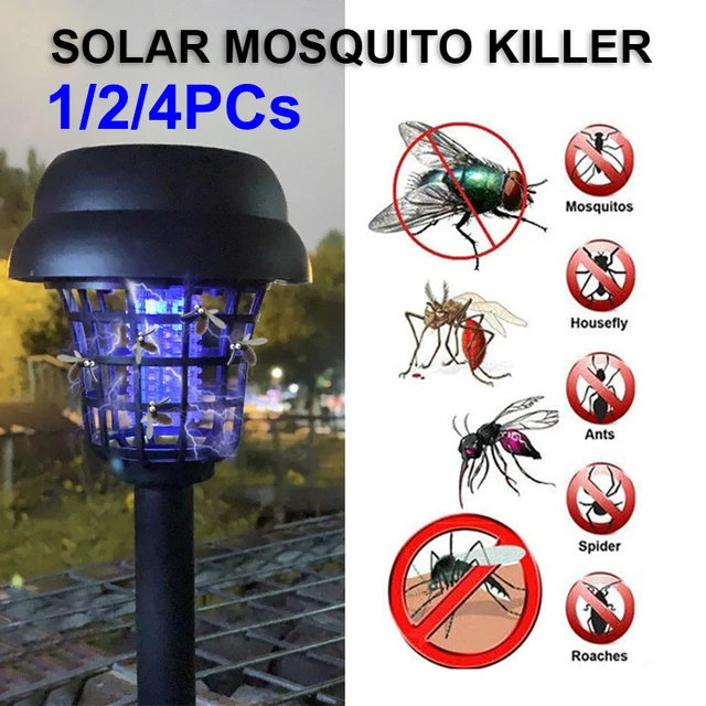 Lampe Solaire Anti-Moustique, Répulsif d'Insectes, pour Jardin et Pelouse,  1 Pièce, 62 LED