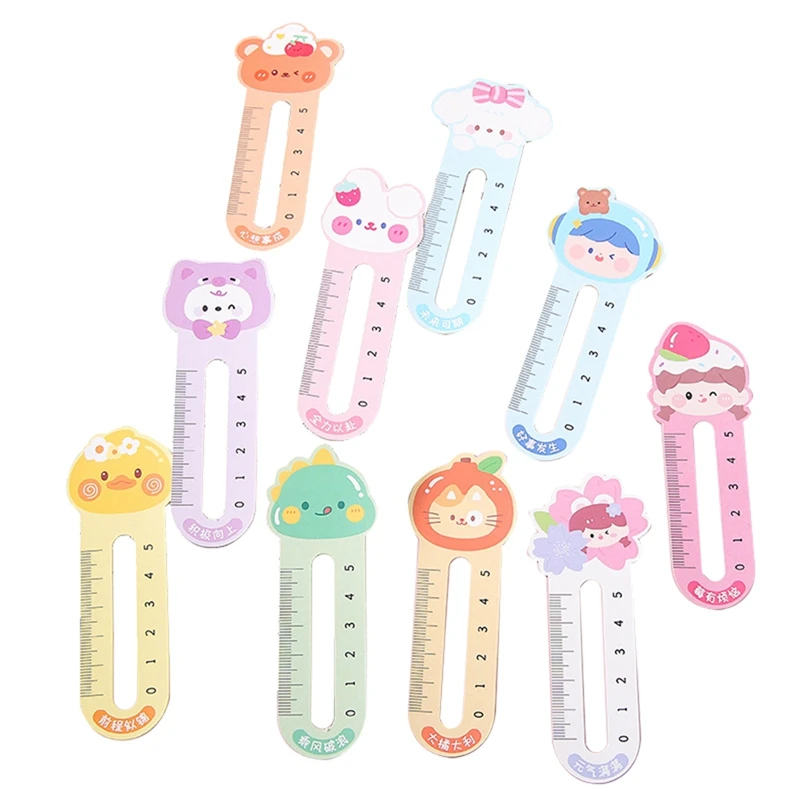 50 Pcs Kids' Animal-Themed Bookmarks - Cute, Durable, & Practical Reading Aids/Rulers Durable