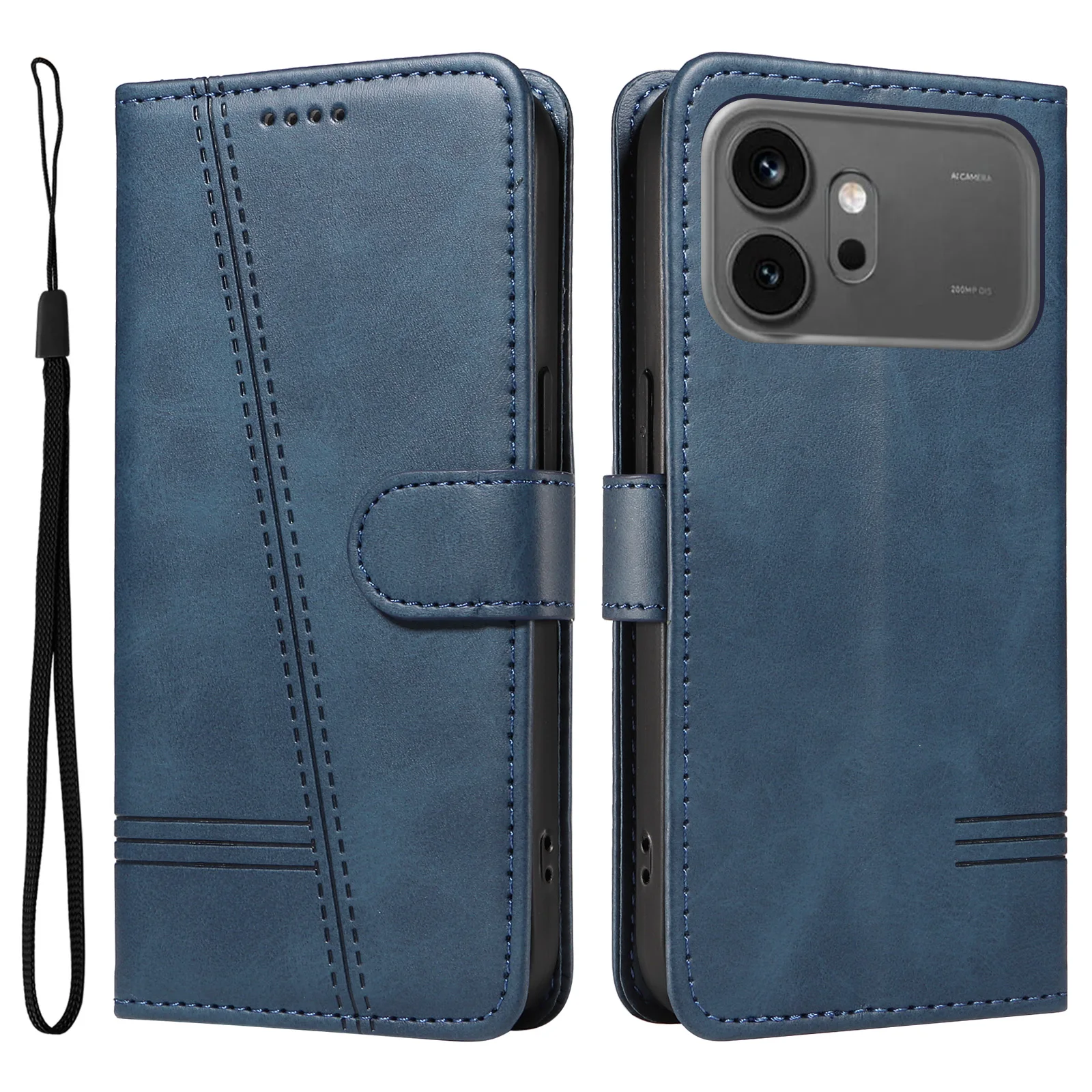 Deluxe Leather Wallet Phone Case with Flip Card Slot Holder Cover