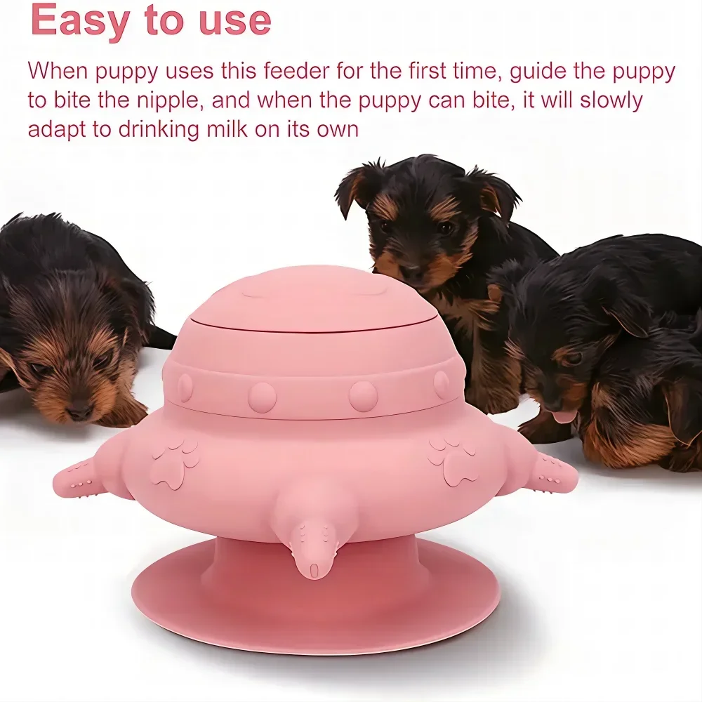 Pet Silicone Breast Feeder, Multifunctional Pet Pacifier Feeder, Puppy Feeding Bottles Food Storage Container for Kitten Dog Cat 6