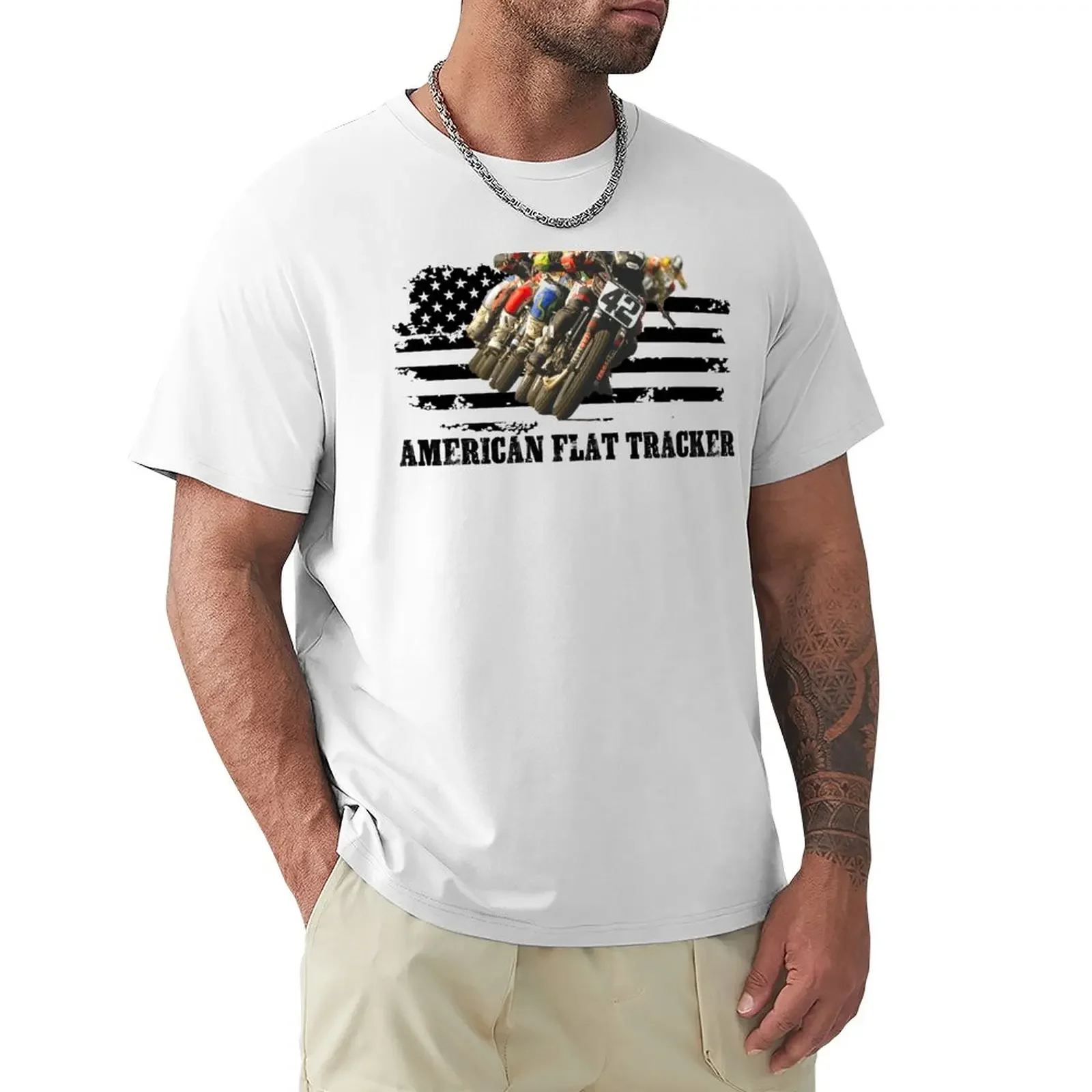 

American Flat Tracker Clothing American Wear Tee Shirts Clothing Apparel T-Shirt vintage clothes Blouse workout shirts for men