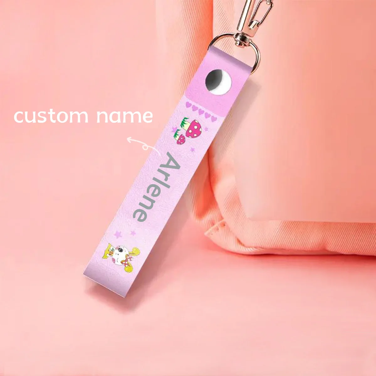 1pc personalized custom The Name Keychain For Plush Toys Key Cups Cartoon Pattern  llavero kawaii  брелок аниме 2
