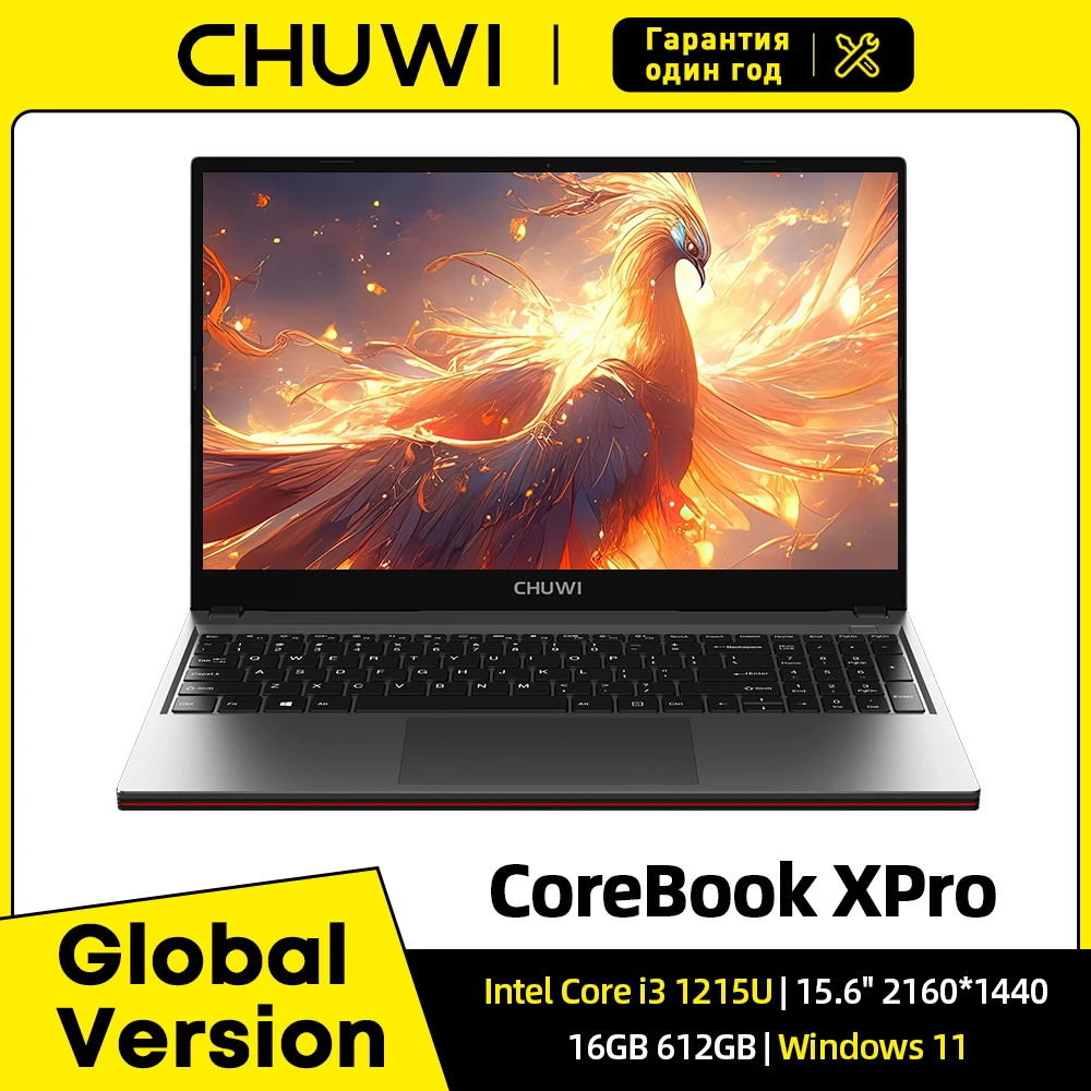 

CHUWI CoreBook XPro 15.6 inch Gaming Laptop 16GB RAM 512GB SSD IPS Screen Intel Six Cores i3-1215U Core UP to 3.70 Ghz Notebook