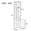 Tall Bathroom Cabinet, Freestanding Storage Cabinet With Drawer, MDF Board, Adjustable Shelf, Grey 6