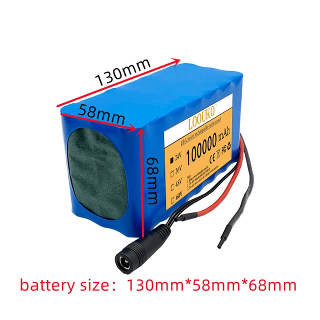 7S3P 24v 100000mah 18650 Li-ion Battery Pack W/ 29.4v 2A Charger Lithium  Battery for Electric Bicycle EBIKE Moped Spare Batterie - AliExpress