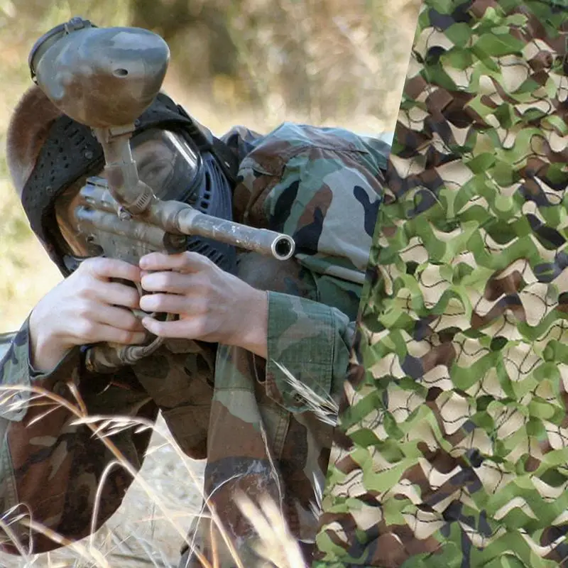 

Камуфляжные сетчатые жалюзи 210D из ткани Оксфорд, камуфляжная фотосетчатая крышка, слепые солнцезащитные сетки для кемпинга и сада