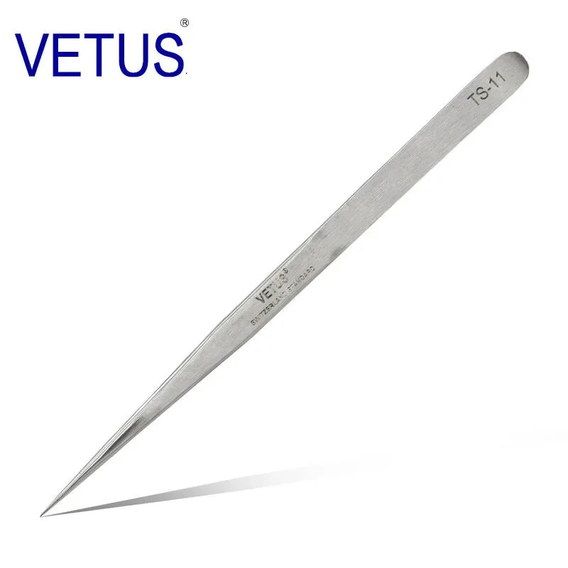 VETUS TS series Stainless Steel Industrial Anti-static Tweezers watchmaker Repair Tools Security label