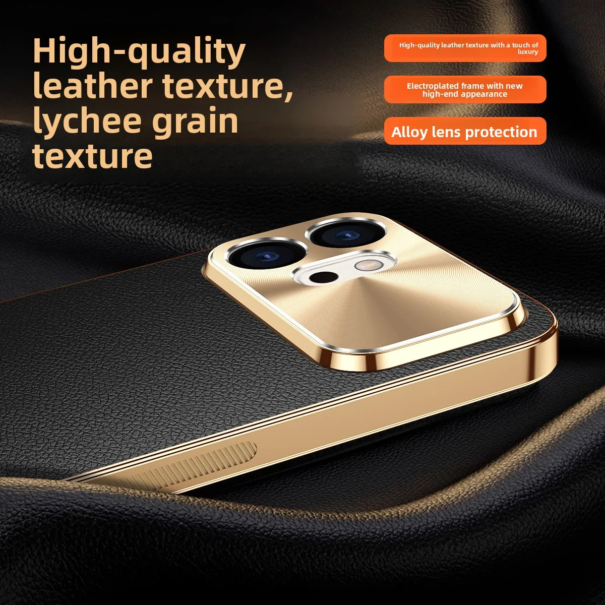 Luxury Anti-Stain Electroplated Lens Case - Shockproof Bumper Full Cover