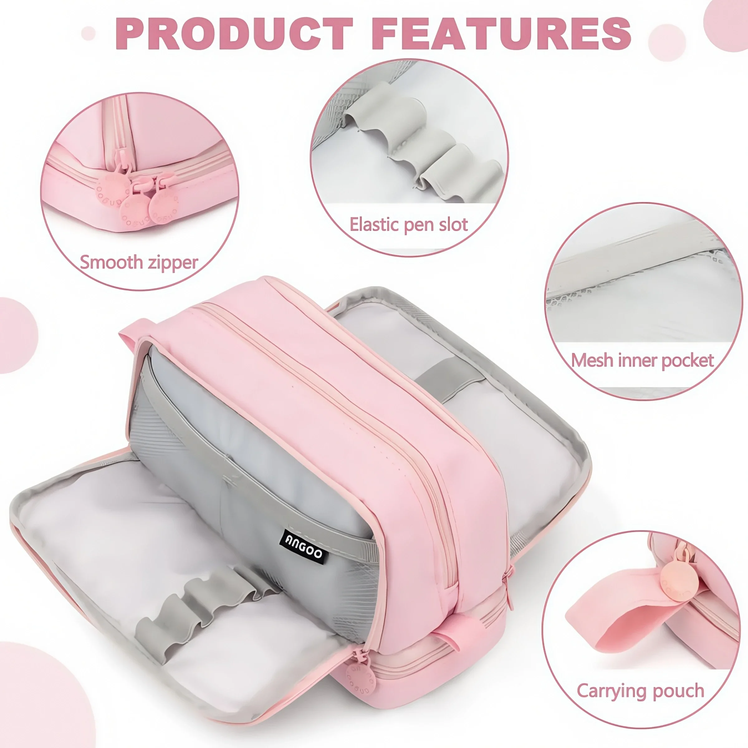 Back to School Large Capacity Scratch-Resistant Durable Pencil Case for Office & School Supplies