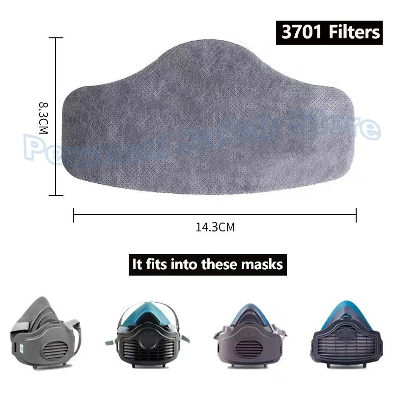 3701 Activated Carbon Anti-Dust Filter Cotton Suitable for Spray Painting Mining Woodworking And Wall Sanding respirator filter cotton