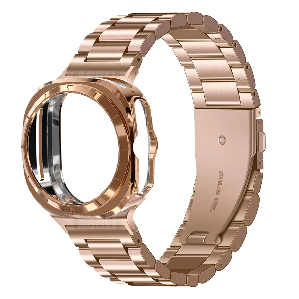 Deluxe Stainless Steel Strap with Soft TPU Case Protector for Galaxy Watch Ultra 47mm