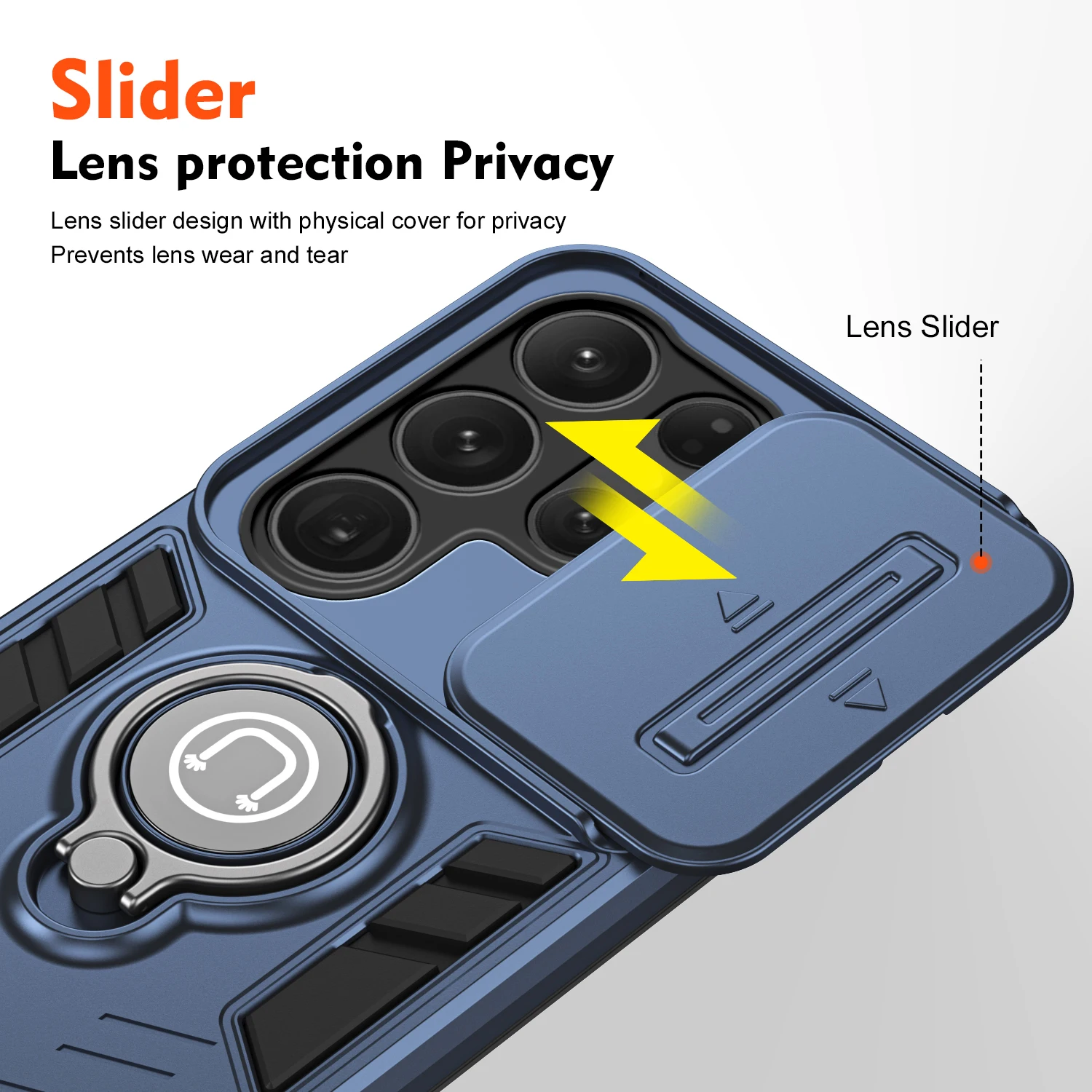 Magnetic Ring Holder Shockproof Armor Phone Case Cover