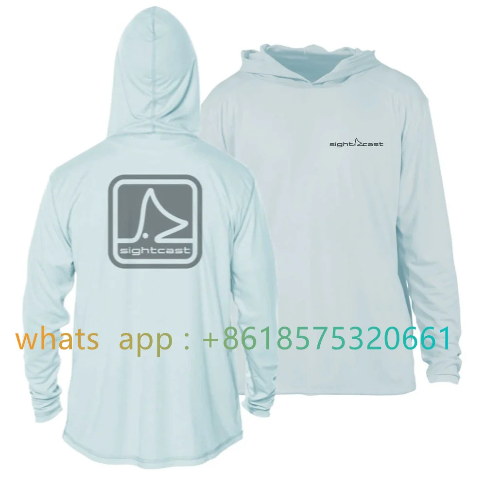 

Long Sleeve Fishing Hoodie Men Outdoor UV Clothing Hooded Coat Sunscreen Breathable Anti Mosquito Quick Dry Thin Fishing Shirt