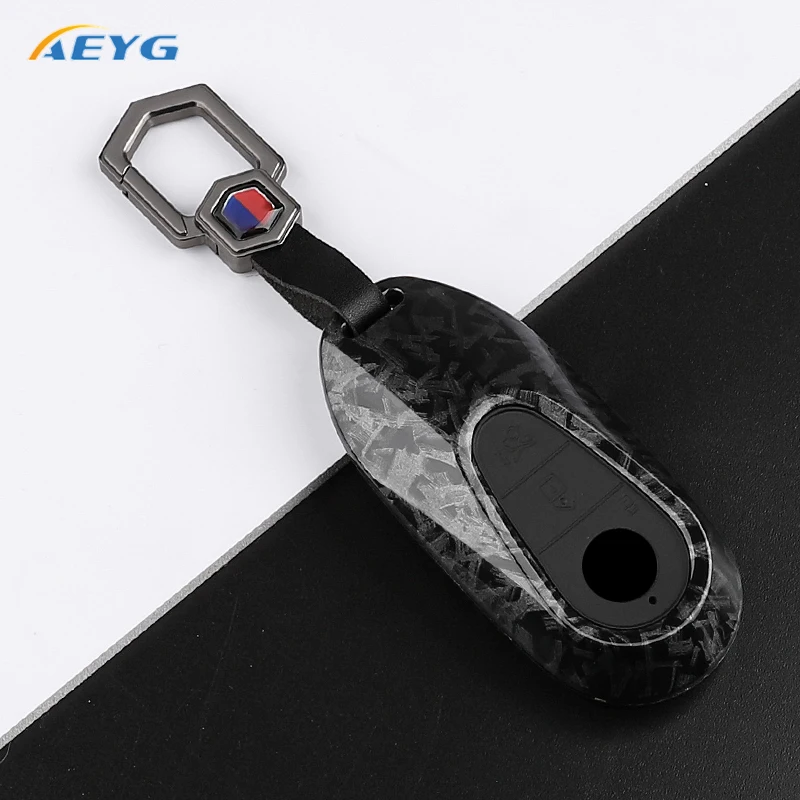 Sleek Carbon Fiber Car Key Cover - Premium Accessories