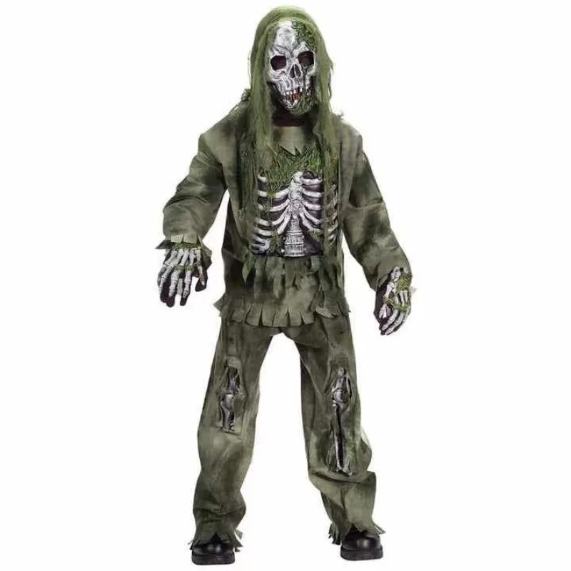 Costume Zombie Enfant – Swamp Deluxe Living Dead, Garçon Fille, Pour Halloween Et Soirées Déguisement
