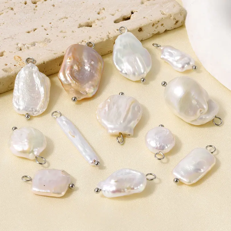 Silver Shell Pearl Charm Set - Elegant Jewelry Making Supplies for Beach-Inspired Creations