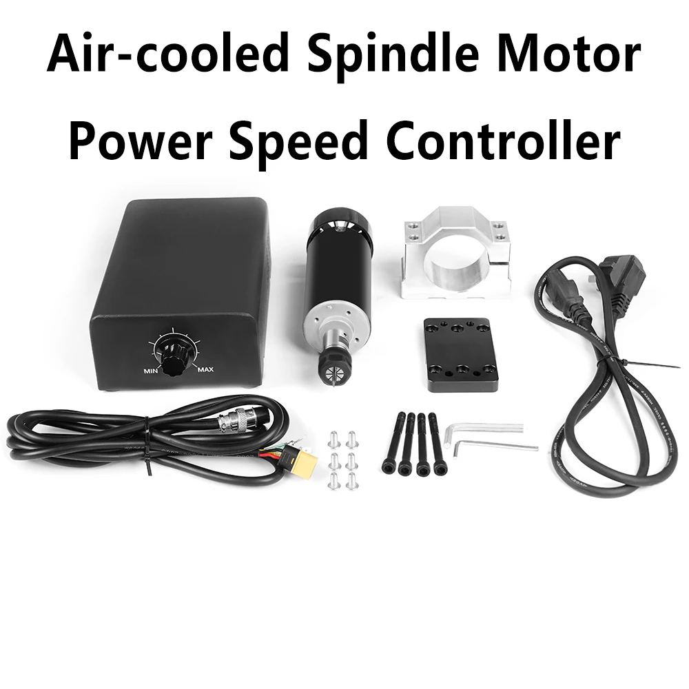 Twotrees 500W Motore Mandrino Di Raffreddamento Ad Aria Er11 12000Rpm Regolatore Di Velocità Di Alimentazione Per La Lavorazione Del Legno Macchina Pe