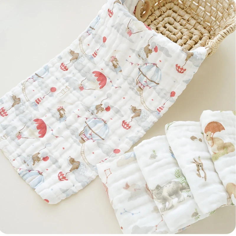 25X50CM Baby Face Towel 6 Layer Soft Cotton Muslin Burp Cloths Newborn Saliva Towels Children's Bath Accessories bath towel baby towel muslin towel muslin burp cloth