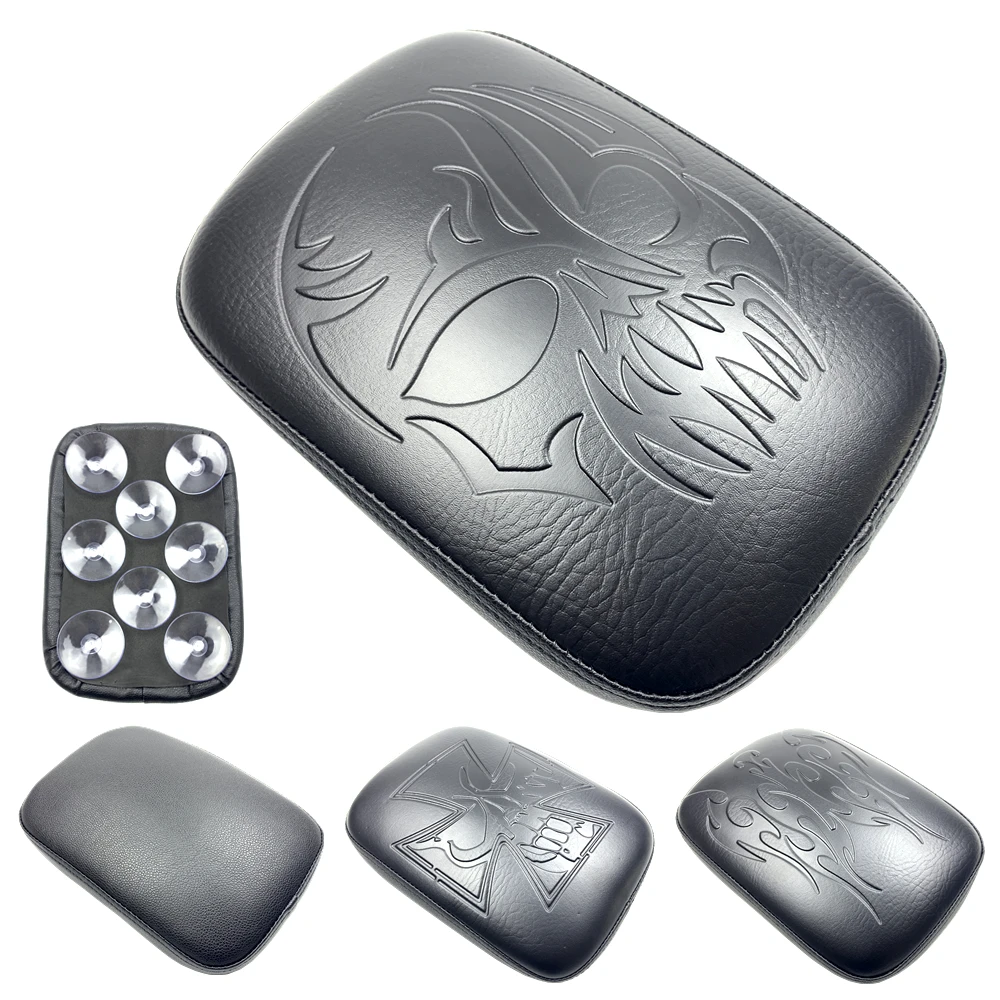 Motorcycle-Suction-Cup-Rear-Pillion-Passenger-Pad-Seat-Fits-For-Harley ...