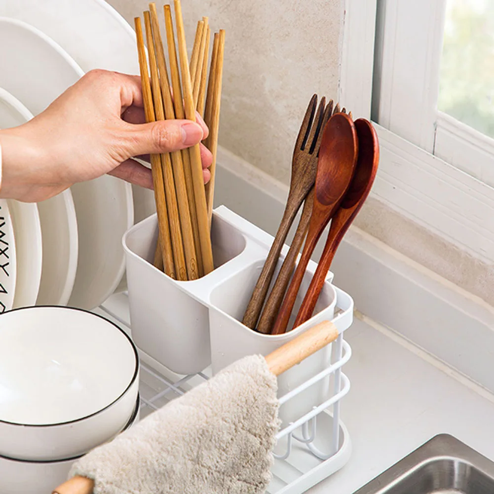 White Iron Dish Drainer dish draining rack Kitchen countertop storage rack: 3 - 5 Days Free Delivery Only UK