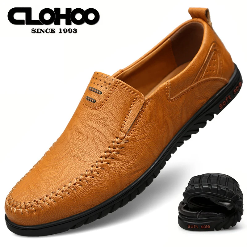 Men's Comfortable Soft Sole Slip-on Loafers Versatile Casual Business Formal Leather Shoes leather shoes