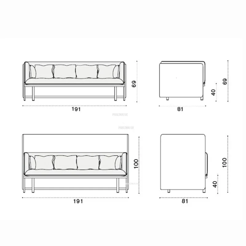 Home Outdoor Furniture Nordic Rattan Outdoor Garden Sofas Leisure Living Room Sofa Sunscreen Waterproof Balcony Garden Sofa Sets