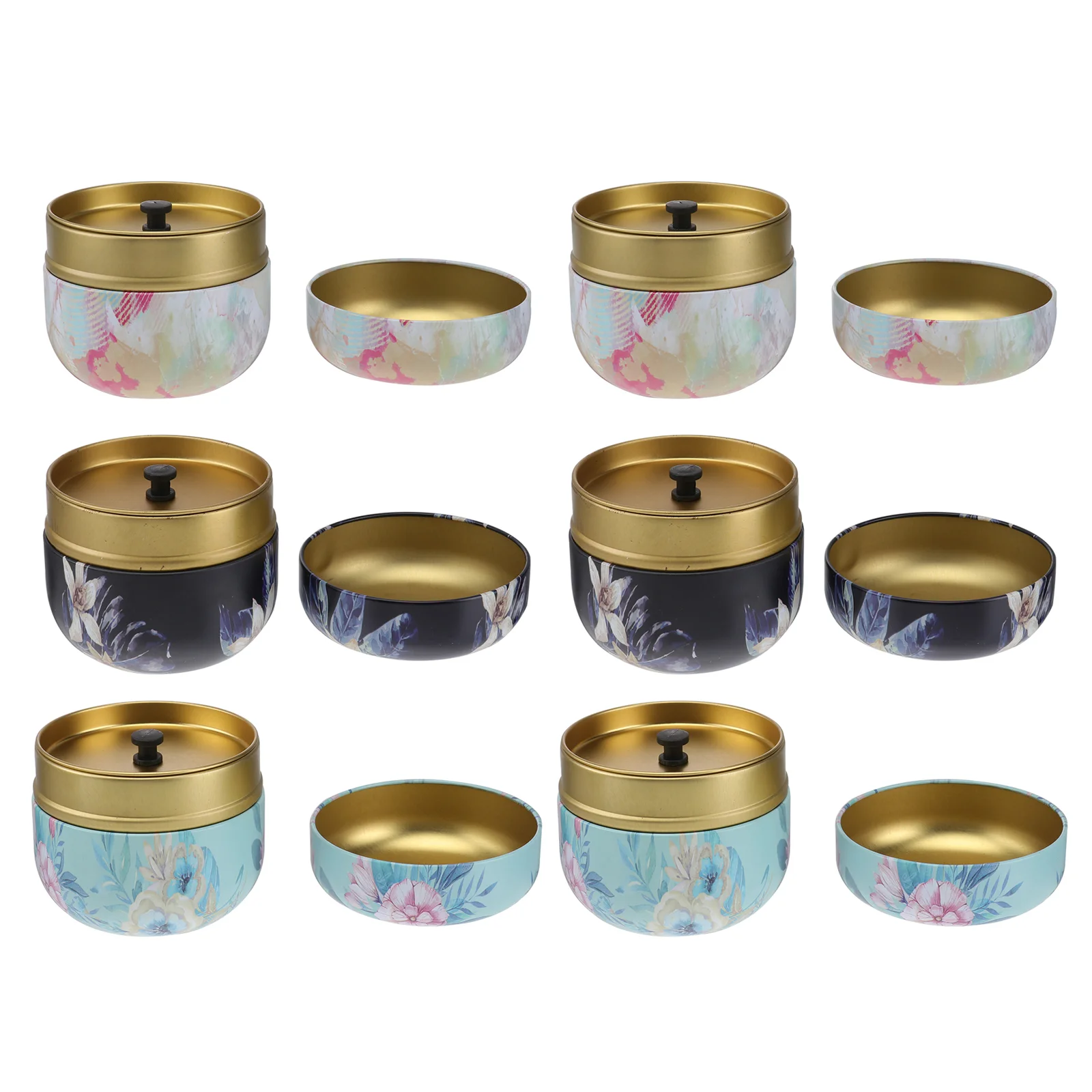 

Tea Mini Tins Loose For Storage Containers Lids With Jars Canister Tinplate Coffee Tin Empty Candle Metal Canisters Box