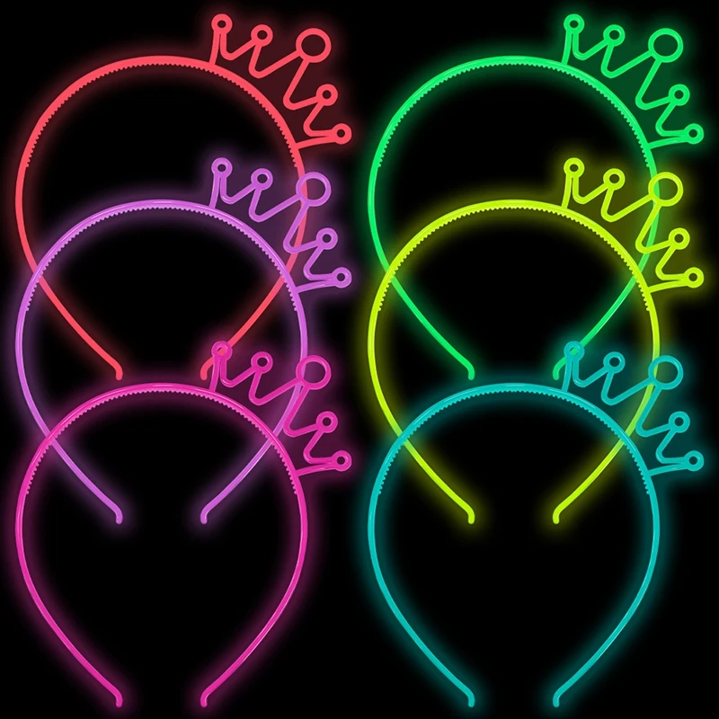 Description Picture 5 of itemCrown Luminous headband LED Shiny Hair Accessories Light Luminous Hairbands Plastic Headband Glow In The Dark for Party Supplies