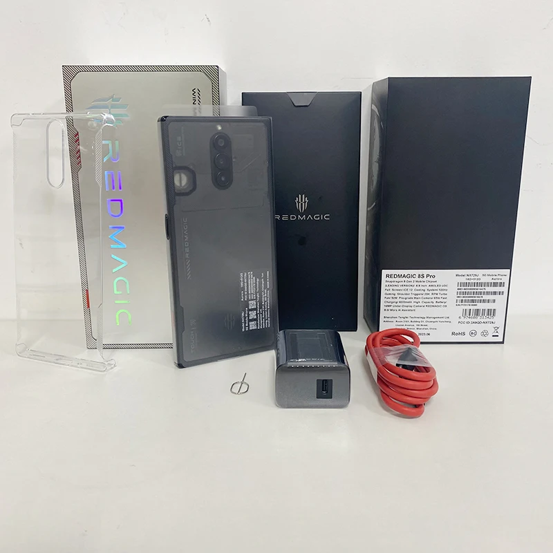 글로벌 버전 Nubia Redmagic 8S Pro 5G 휴대폰, 6.8 인치 120Hz AMOLED 스냅드래곤 8 Gen 2 옥타 코어 65W 초고속 충전 NFC