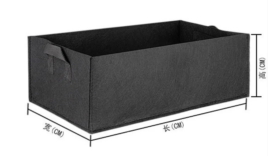 Rectangle Breathable Planting Container Grow Bag Fabric Raised Garden Bed Planter Pot for Plants Flowers Vegetables