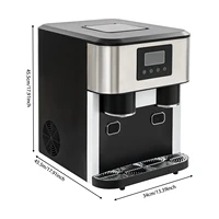 Machine à glaçons 3-en-1 pour comptoir, machine à glaçons rapide en 7-9 minutes, machine à glaçons de comptoir avec fonction de broyage de glace et d'eau froide, pour usage domestique et commercial 7