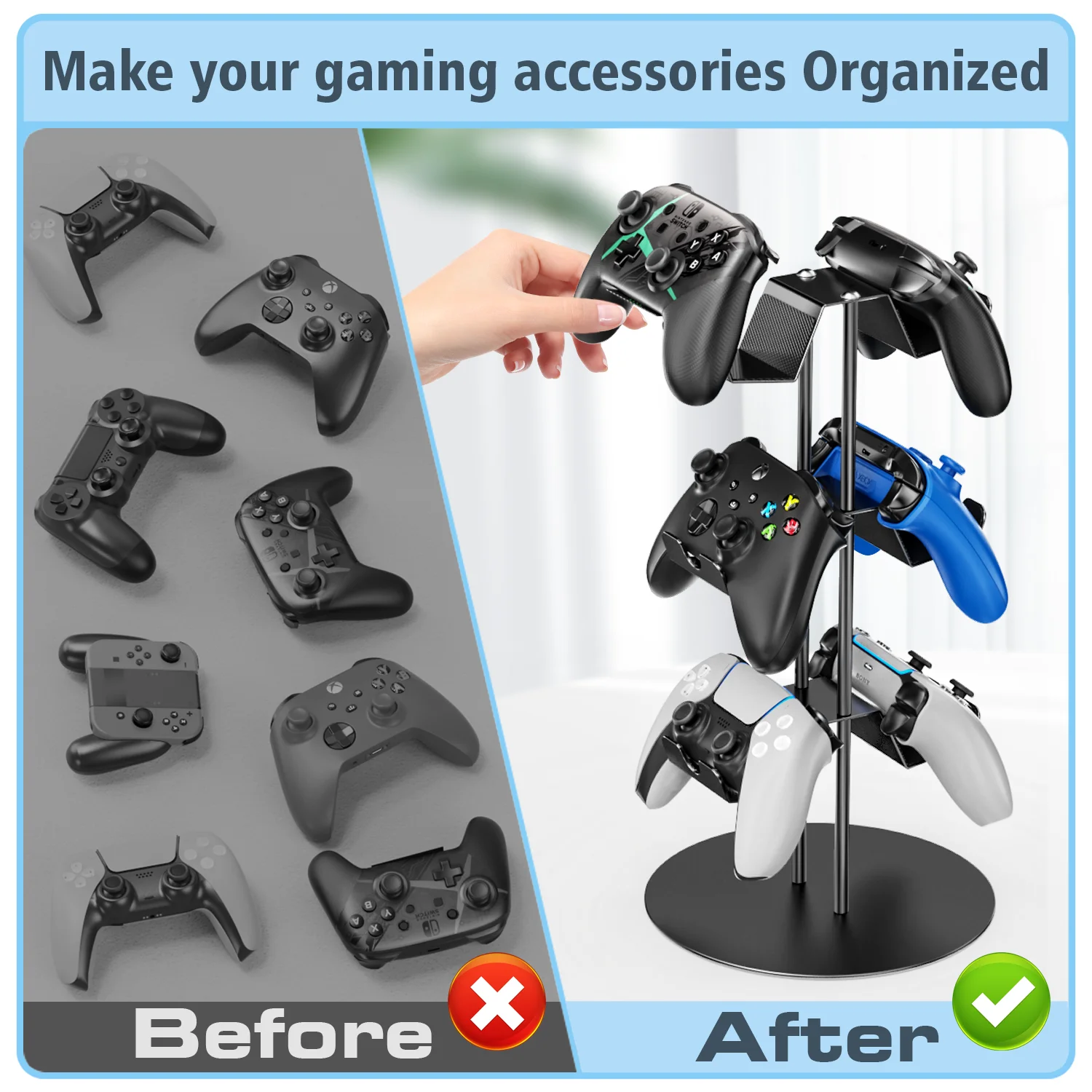 Universal Gamepad Controller Bracket Earphone Stand Hanger Compatible for  PS5/PS4 Switch Game Handle Base Support Holder - AliExpress