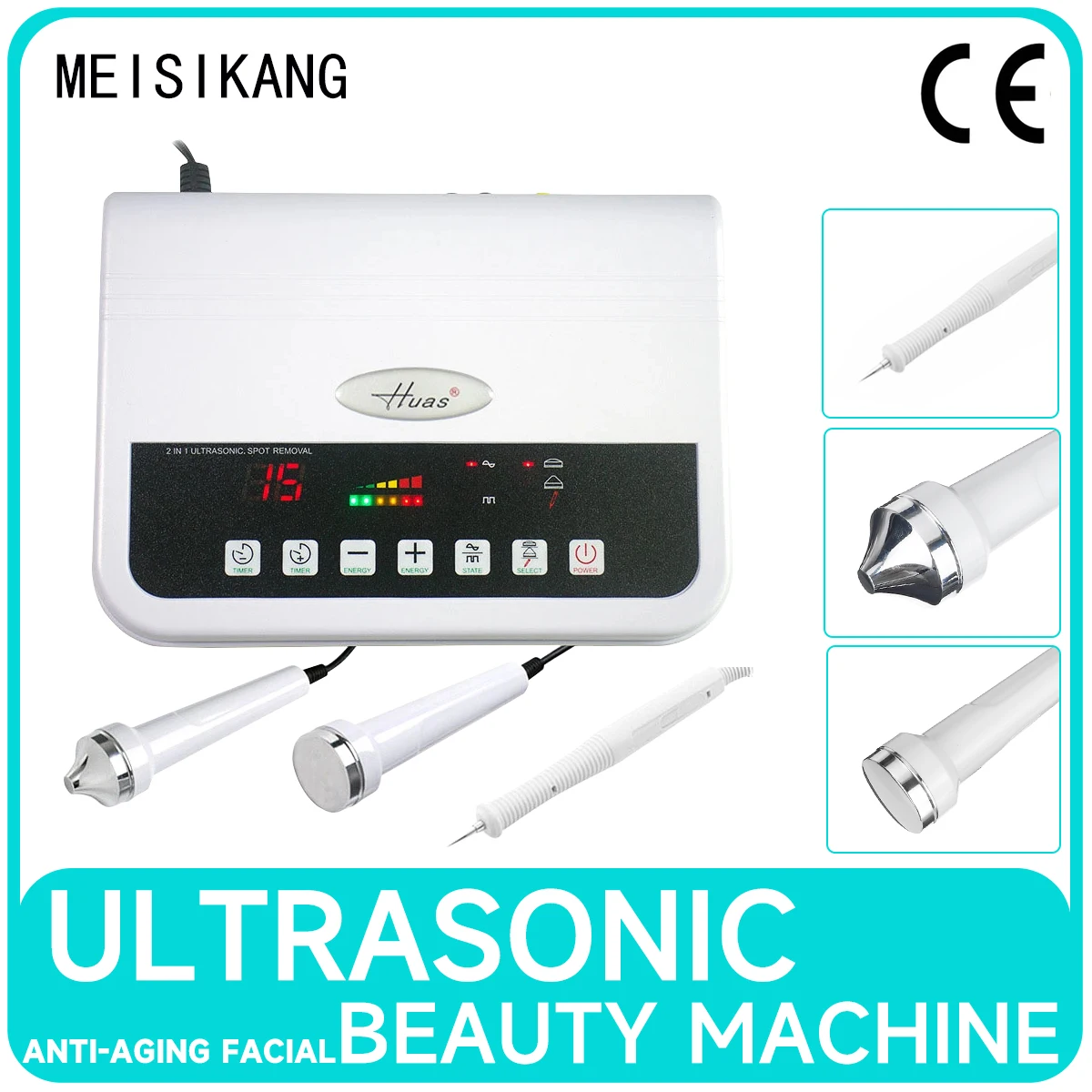 MEISIKANG 3 In 1 Ultrasonic Facial Beauty Device Spot Tattoo Removal Face Lifting Tightens Wrinkle Removal Skin Care Tools