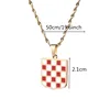 Croatia Flag Pendant Necklaces for Women Men Croatian National Symbol Jewelry 6